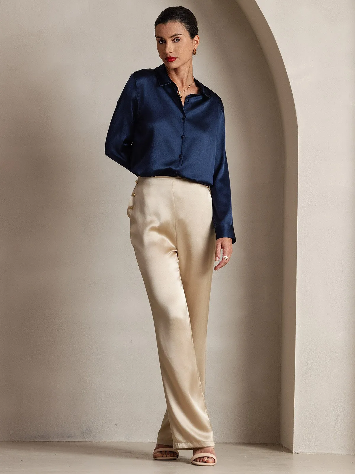 19Momme Versatile Classic Silk Suit Pants