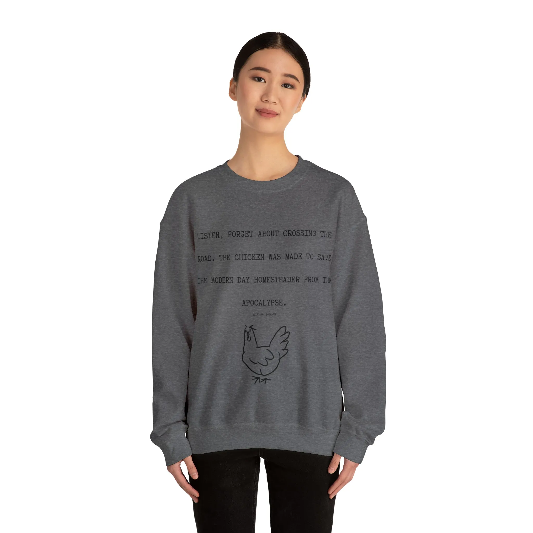 apocalypytic chicken.- gianna jessen sweatshirt