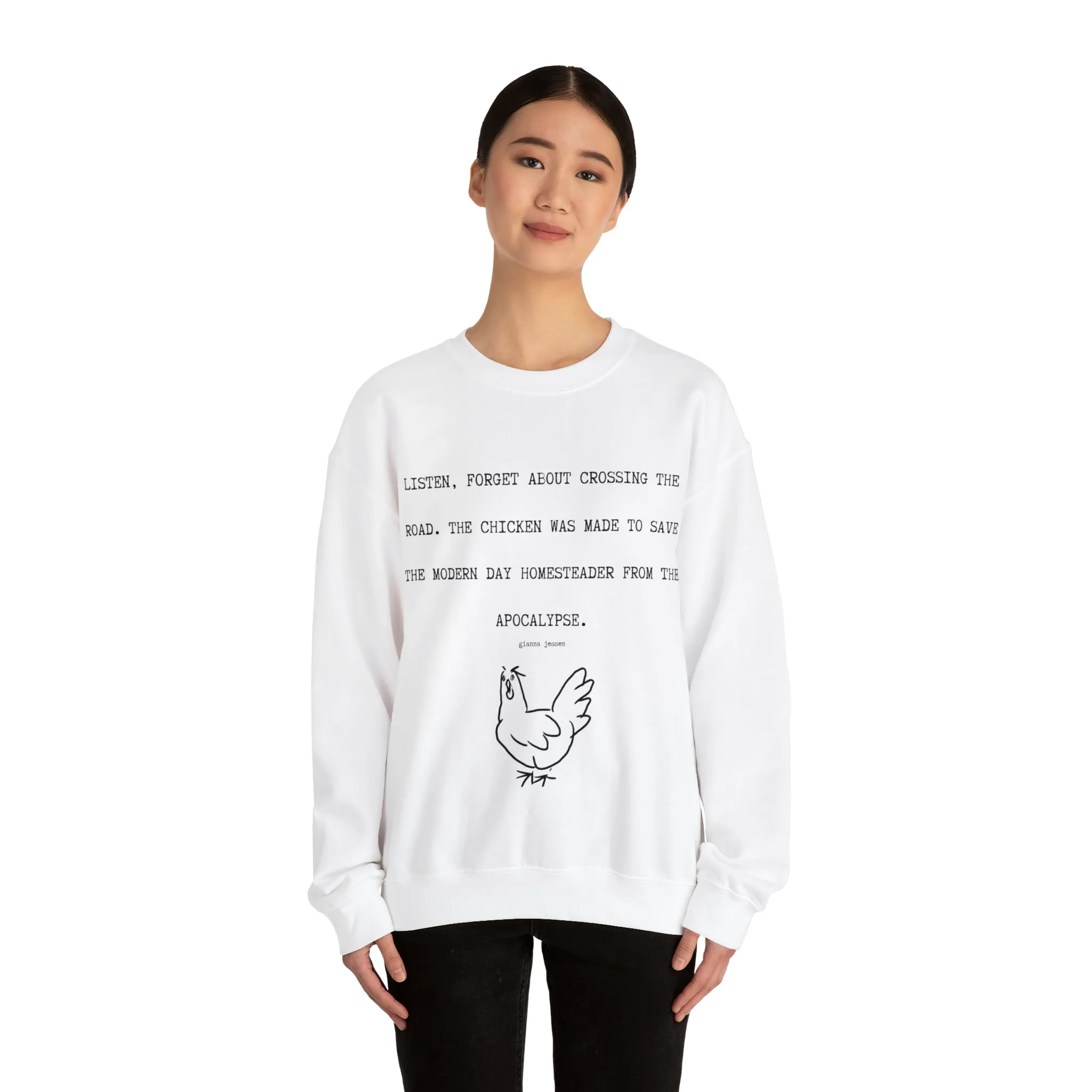 apocalypytic chicken.- gianna jessen sweatshirt