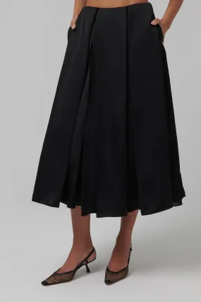 Black Elodie Midi Skirt