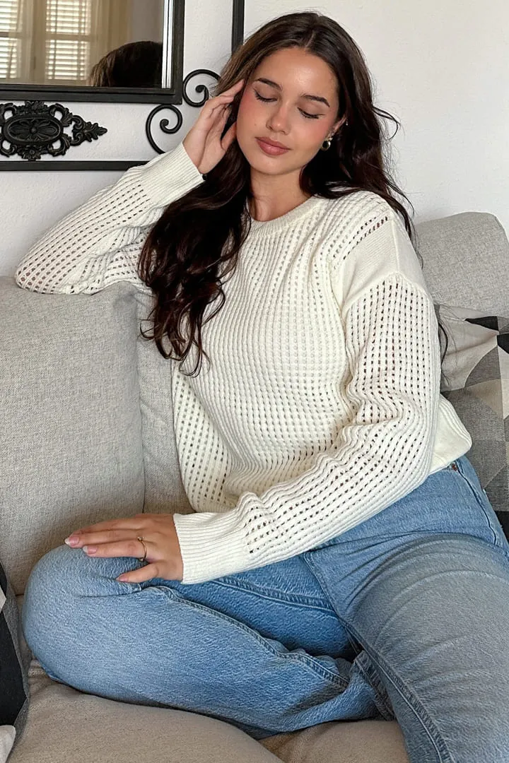 Casual Loose Crew Neck Long Sleeve Sweater Tops