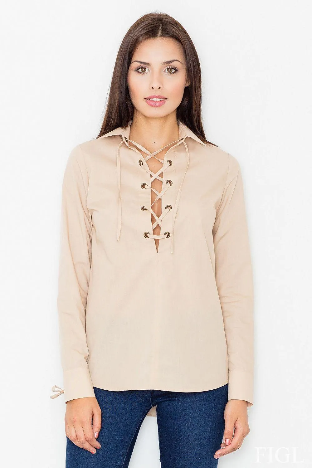 Chic Deep V-Neck Blouse: Timeless Elegance for Any Occasion