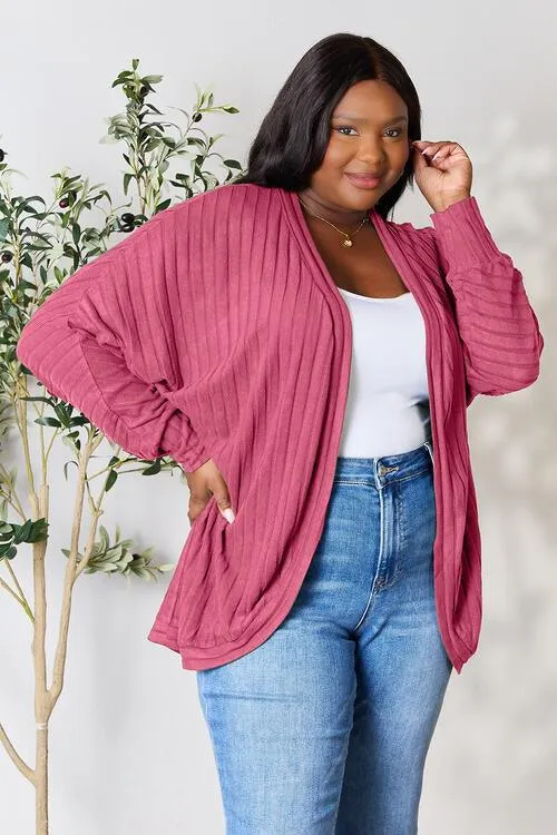 Chic Ribbed Cocoon Cardigan - Redefine Your Casual Look