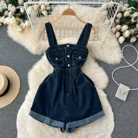 Chic Rolled Hem Loose Fit Jumpsuit