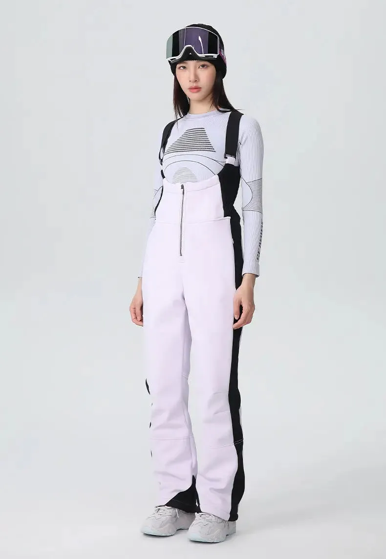 Elegant One-piece Ski Bibs Lady Slim Fit Snow Jumpsuits