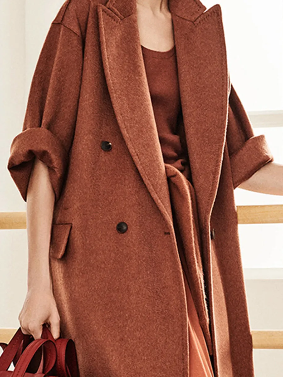 Fashion Casual Warm Double-Breasted Long Coat