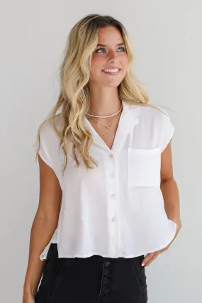 FINAL SALE - Seriously Cute Off White Blouse