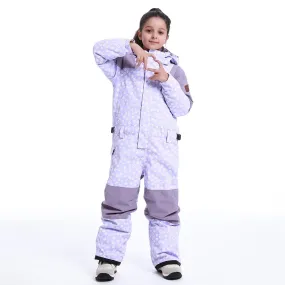 Kids Loose Fit One-piece Snow Jumpsuits