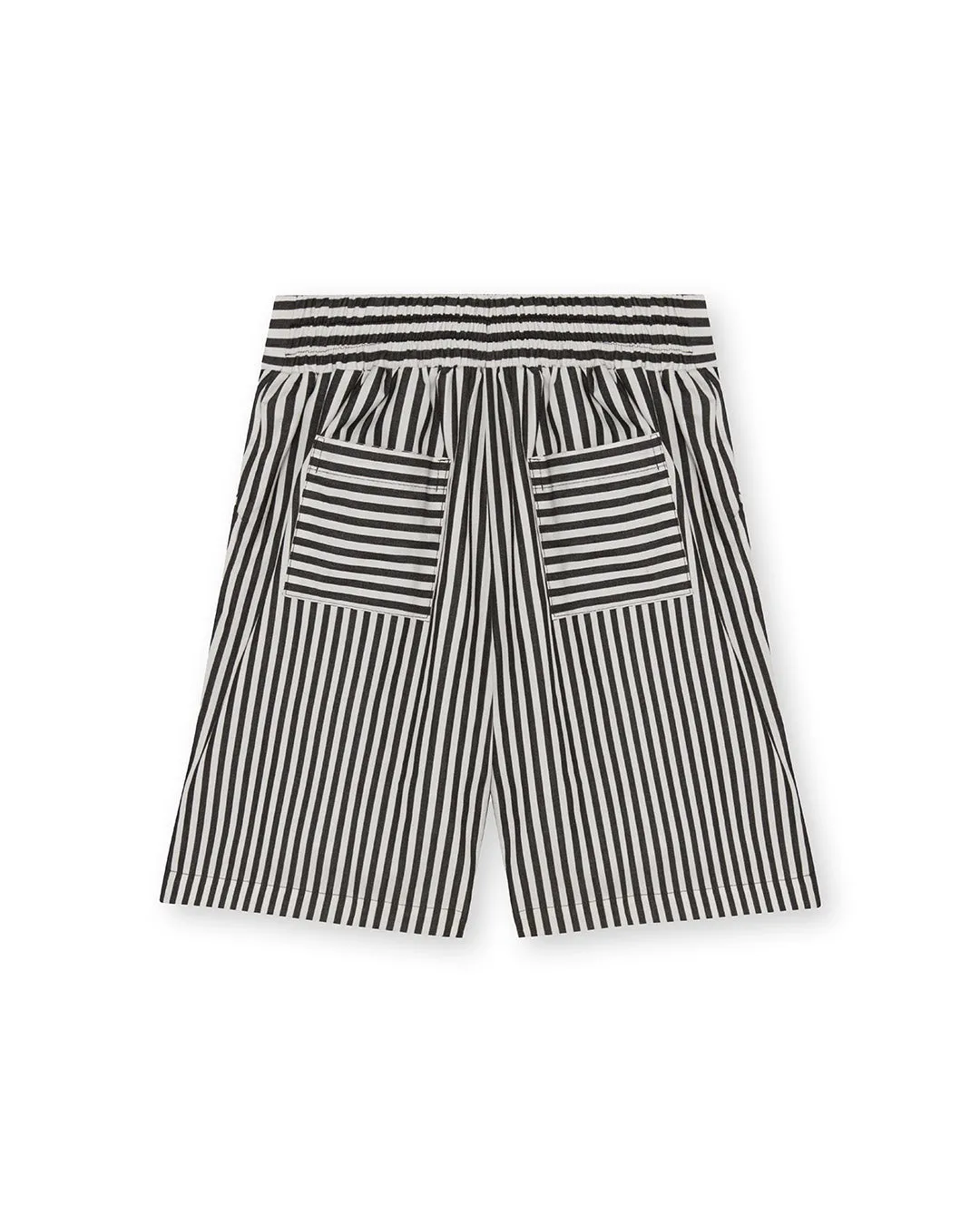 Livia Bermuda Shorts - Black and White Stripe