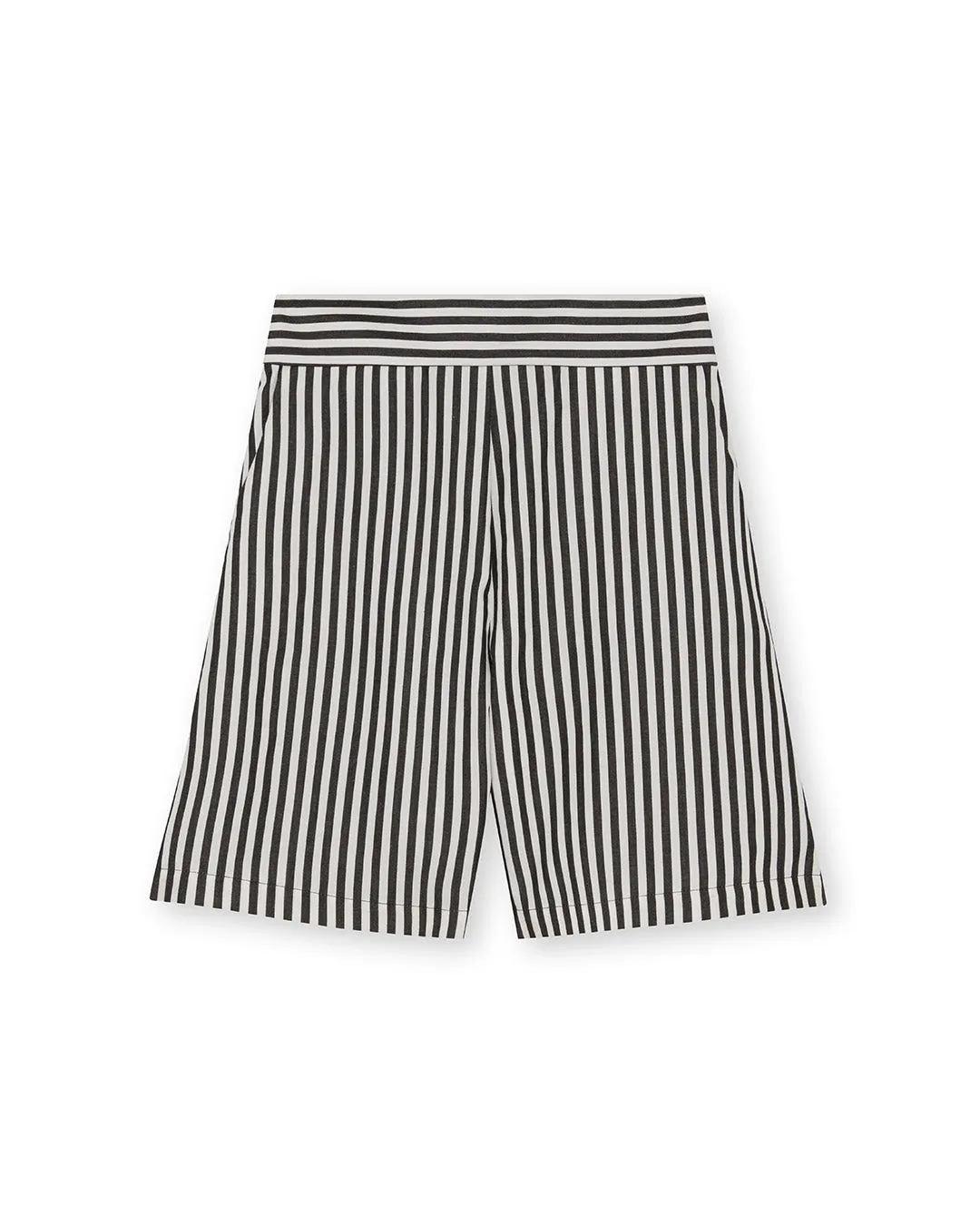 Livia Bermuda Shorts - Black and White Stripe