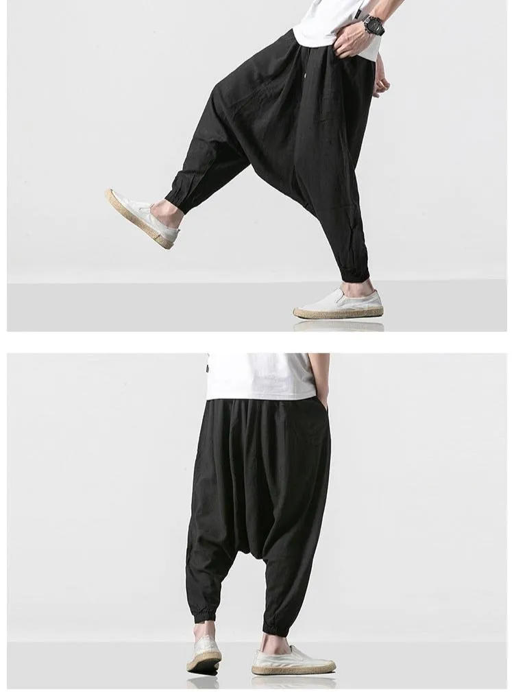 Loose Fit Drop Crotch Pants