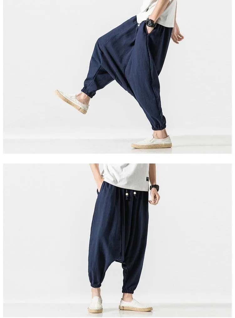 Loose Fit Drop Crotch Pants