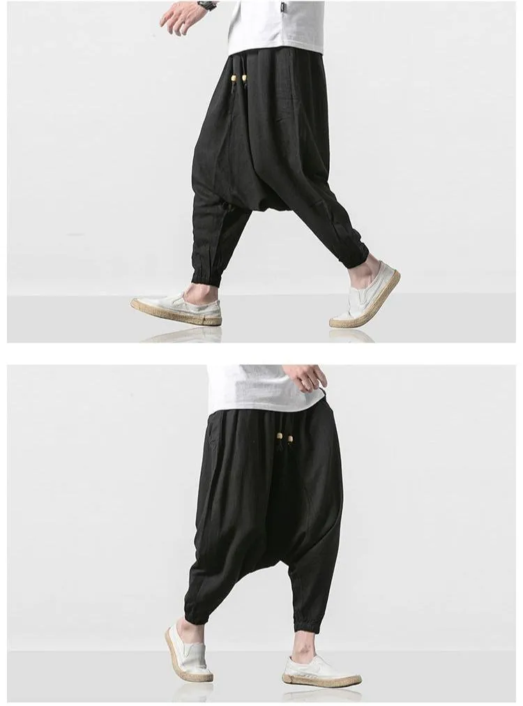 Loose Fit Drop Crotch Pants