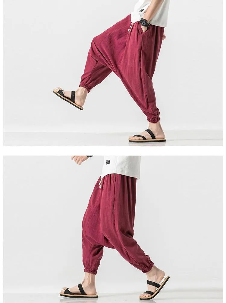 Loose Fit Drop Crotch Pants