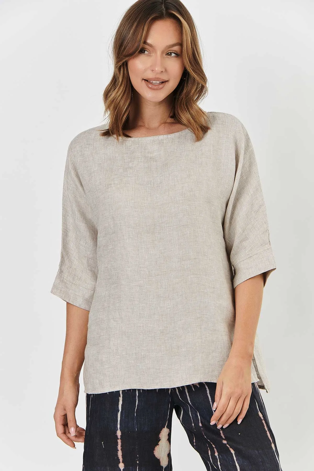 Naturals by O & J Linen Top - Dune GA503