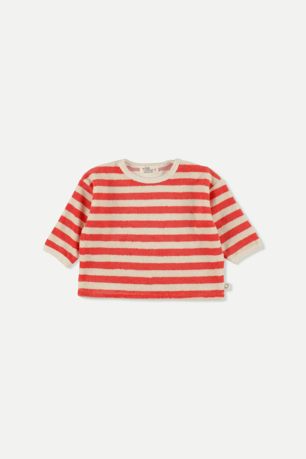 Organic toweling stripes baby sweatshirt