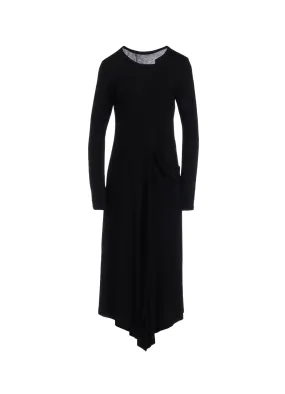 RAYON JERSEY ASYMMETRICAL DRESS