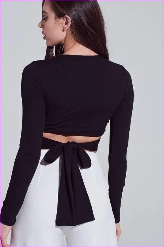 Ribbon Tie Crop Top