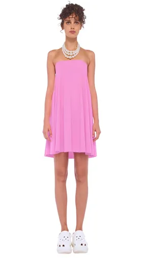 Strapless Swing Dress - Candy Pink