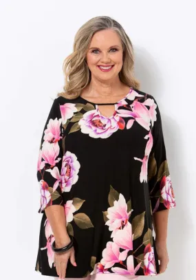 Swish black floral top