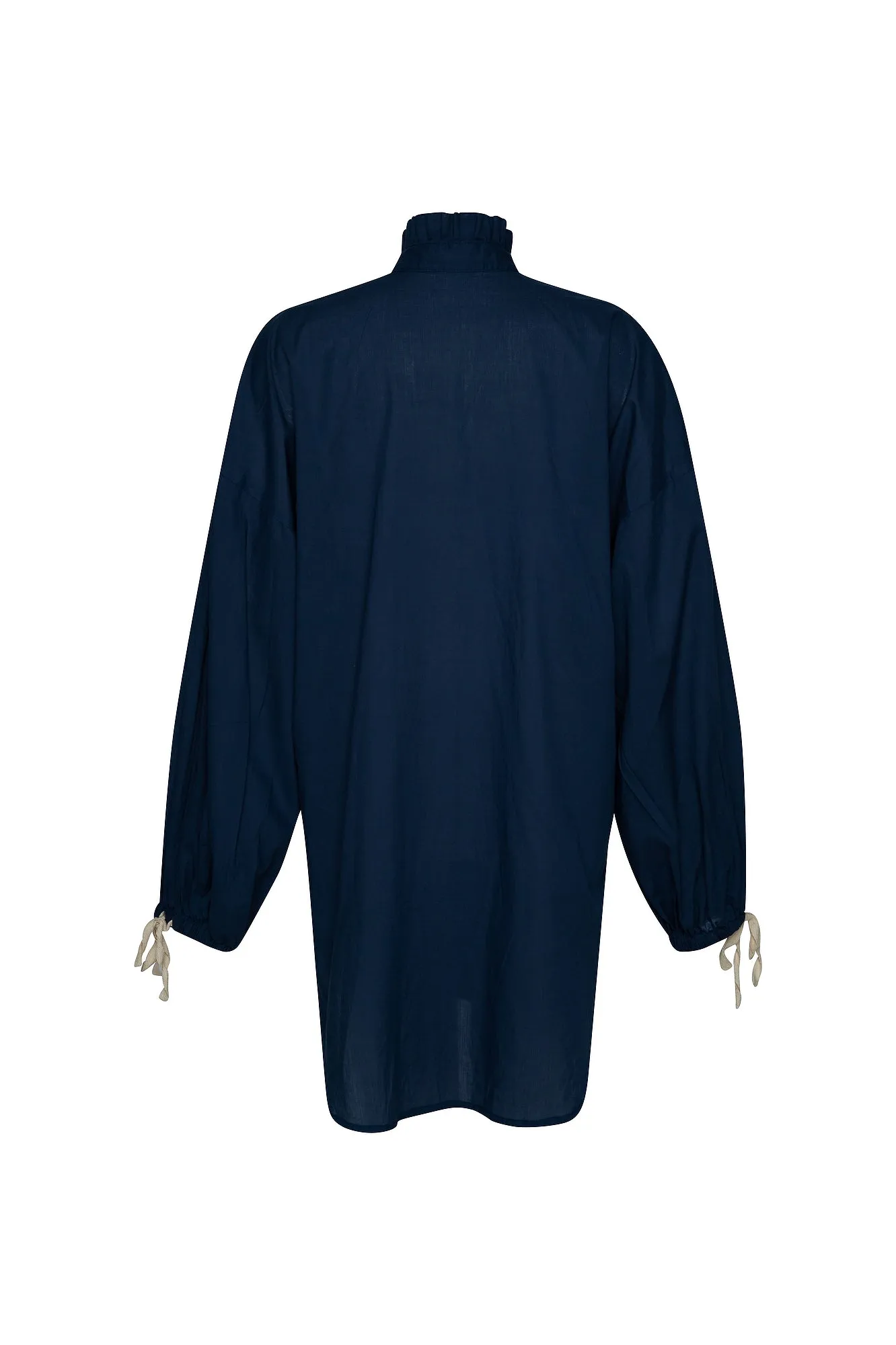 THE TUXEDO SHIRT/DRESS - NAVY BLUE