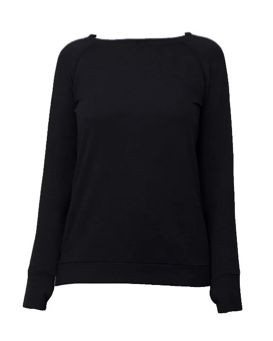 The Weekender Black Thumbhole Top