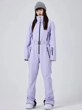 Windproof Chic One-piece Snow Jumpsuits Women Outdoor Skisuits