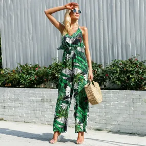 Women's V-Neck Sleeveless Summer Jumpsuit